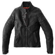 Women's leather motorcycle jacket SPIDI VINTAGE Black