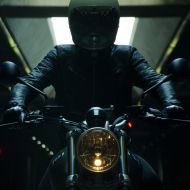 Motorcycle leather jacket SPIDI GARAGE ROBUST BLACK