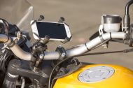 RAM-MOUNTS X-Grip Suport pentru telefon pentru motociclete RAM-B-408-75-1-A-UN7U cu balustradă de bază RAM Torque Dimensiunea B