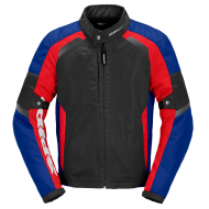 Textile motorcycle jacket SPIDI TEK NET BLACK/RED/BLUE