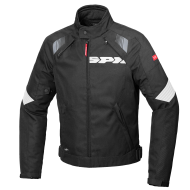 Textile motorcycle jacket SPIDI FLASH EVO H2OUT BLACK/WHITE