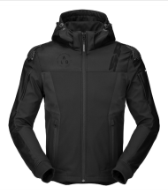 Textile motorcycle jacket SPIDI HOODIE WARRIOR BLACK