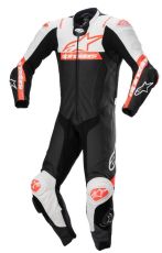 Jachetă ALPINESTARS Missile Ward 1 buc Piele Team Negru/Alb/Roșu Fluo