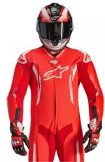 ALPINESTARS GP TECH V5 FLUO RED/WHITE leather kit