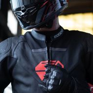 Δερμάτινο Moto Jacket Modeka Yron Μαύρο/Κόκκινο