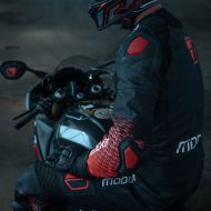 Δερμάτινο Moto Jacket Modeka Yron Μαύρο/Κόκκινο