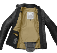 Women's leather motorcycle jacket SPIDI ROCK LADY Black