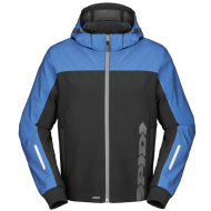 Textile motorcycle jacket SPIDI HOODIE H2OUT II BLACK/BLUE
