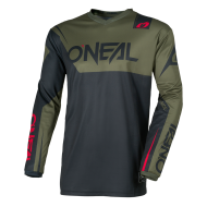 Motocross shirt O`NEAL ELEMENT RACEWEAR BLACK/OLIVE V.26