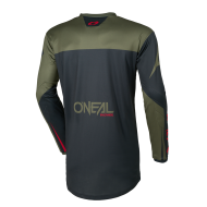 Motocross shirt O`NEAL ELEMENT RACEWEAR BLACK/OLIVE V.26