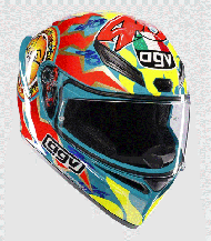 Motorcycle helmet AGV K1 S ROSSI MUGELLO 1999
