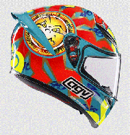Motorcycle helmet AGV K1 S ROSSI MUGELLO 1999