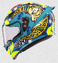 Motorcycle helmet AGV K1 S ROSSI MUGELLO 1999
