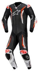 ALPINESTARS GP TECH V5 BLACK/WHITE/FLUO RED leather kit