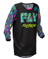 Παιδική μπλούζα motocross FLY RACING Kinetic Mutant Youth - Μαύρο/Πολύχρωμο