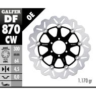 Плаващ преден спирачен диск Galfer WAVE FLOATING COMPLETE (C. ALU.) 300x4,5mm DF870CW