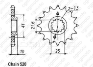 Chain and sprocket set REGINA HONDA NX650DOM 96-01