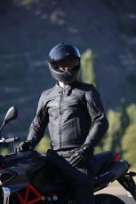 Geacă de motocicletă din piele sport touring Modeka Hawking II