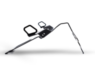 Suport pentru plăcuța de înmatriculare R&G RACING - Evacuare simplă Ducati Hypermotard 950