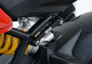 Plate R&G RACING Black Left Rear Footrest Plate Ducati Monster 12000R 2016