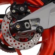 Crash Bars R&G RACING Offset Cotton Reels Black - Aprilia