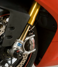 Axle Crash Plugs R&G RACING Fork Protectors Black Ducati Panigale V4