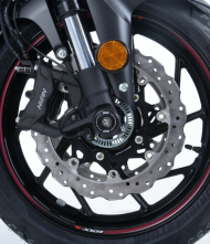 R&G RACING Fork Guard Black Triumph Street Triple 765 Axle Crash Plugs