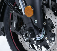 R&G RACING Fork Guard Black Triumph Street Triple 765 Axle Crash Plugs