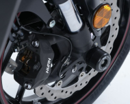 R&G RACING Fork Guard Black Triumph Street Triple 765 Axle Crash Plugs