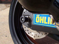 Axle Crash Plugs R&G RACING Swingarm Protection Black Honda CBR600F4/FS/FI