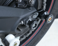 Axle Crash Plugs R&G RACING Swingarm Protectors Black Triumph Daytona/SpeedTriple 765