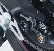 Axle Crash Plugs R&G RACING Swingarm Protectors Black Triumph Daytona/SpeedTriple 765