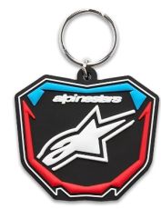 ALPINESTARS FOB PLATE BLACK/BLUE/RED KEYRING
