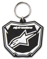 Key ring ALPINESTARS FOB PLATE BLACK/WHITE