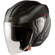 Скутер каска APRO YORK MATT SILVER