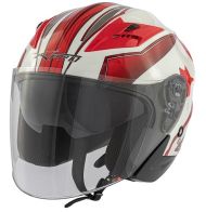 Скутер каска APRO YORK WHITE/RED