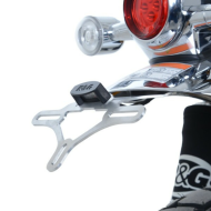 Suport pentru plăcuță de înmatriculare R&G RACING argintiu pentru Honda Monkey 18-26