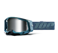 Motocross Goggles 100% RACECRAFT 2 Battleship - Mirror Silver