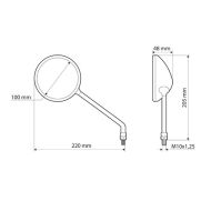 Oglinzi pentru motociclete - Crom opal