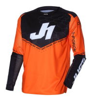 Tricou Motocross Just1 J-Force Hexa Portocaliu/Negru