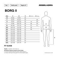 Pantaloni Motocicletă Textil Rebelhorn Borg 2 - Negru