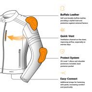 Geacă de piele pentru motocicletă OZONE COLT