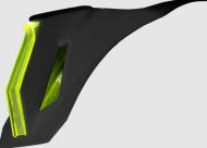 ICON Airform SPEEDFIN BK/GN Helmet Spoiler