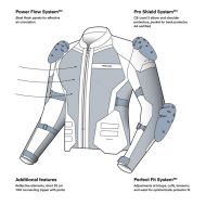 Summer textile motorcycle jacket Rebelhorn Scandal 3 Black/Grey/Fluo/Yellow