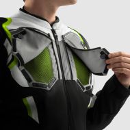 Textile motorcycle jacket Rebelhorn Borg 2 Black/Grey/Fluo/Yellow