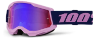 Motocross Goggles 100% STRATA 2 PURPLE RED/BLUE MIRROR