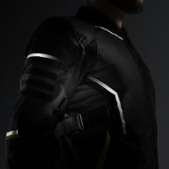 Summer textile motorcycle jacket Rebelhorn Scandal 3 Black/Grey/Fluo/Yellow