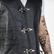 Ozone Rino leather motorcycle vest
