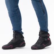 Ghete moto pentru femei REBELHORN SPARK II LADY NEGRU/ROZ
