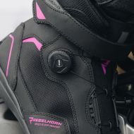 Ghete moto pentru femei REBELHORN SPARK II LADY NEGRU/ROZ